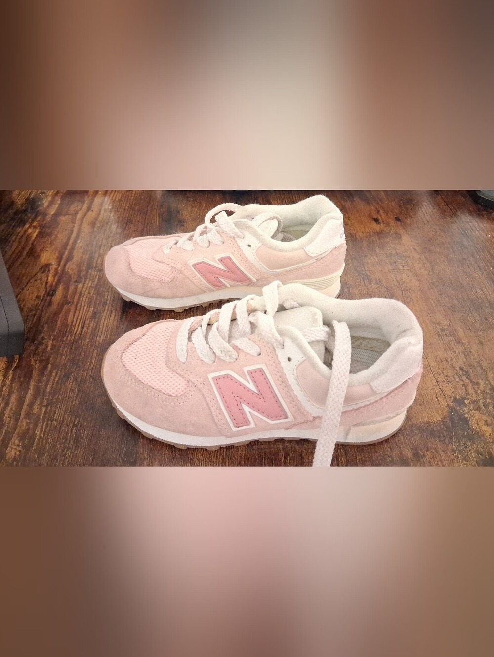 New Balance Kids Pink Suede & Mesh Sneaker